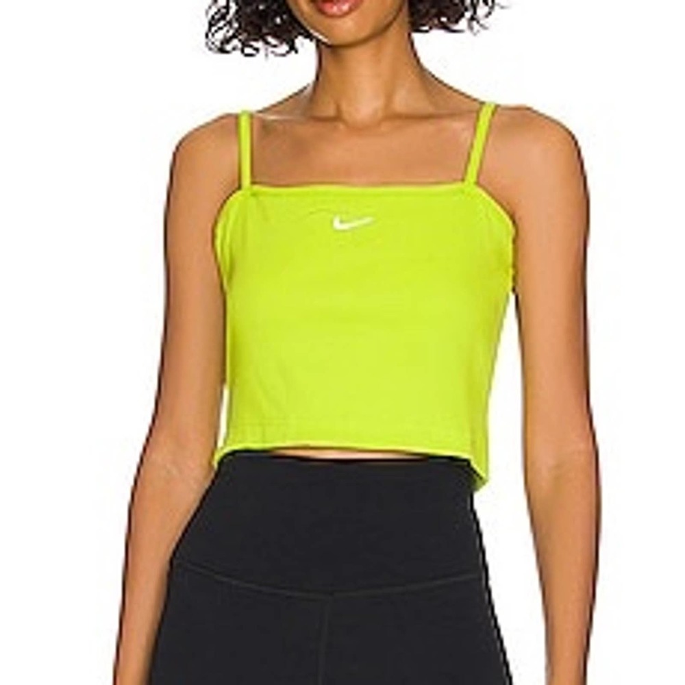 Size M NWT Essential Rib Crop Top in Atomic Green Nike Color:Atomic Green